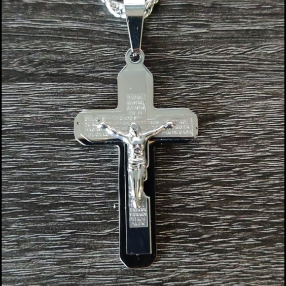Stainless Steel Cross Pendant - Picture 3 of 5